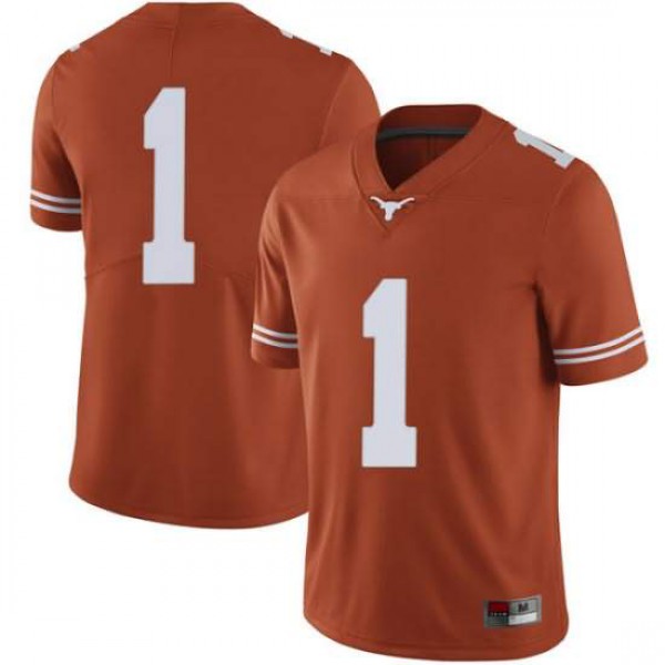 Men University of Texas #1 Andrew Jones Limited Stitched Jersey Orange